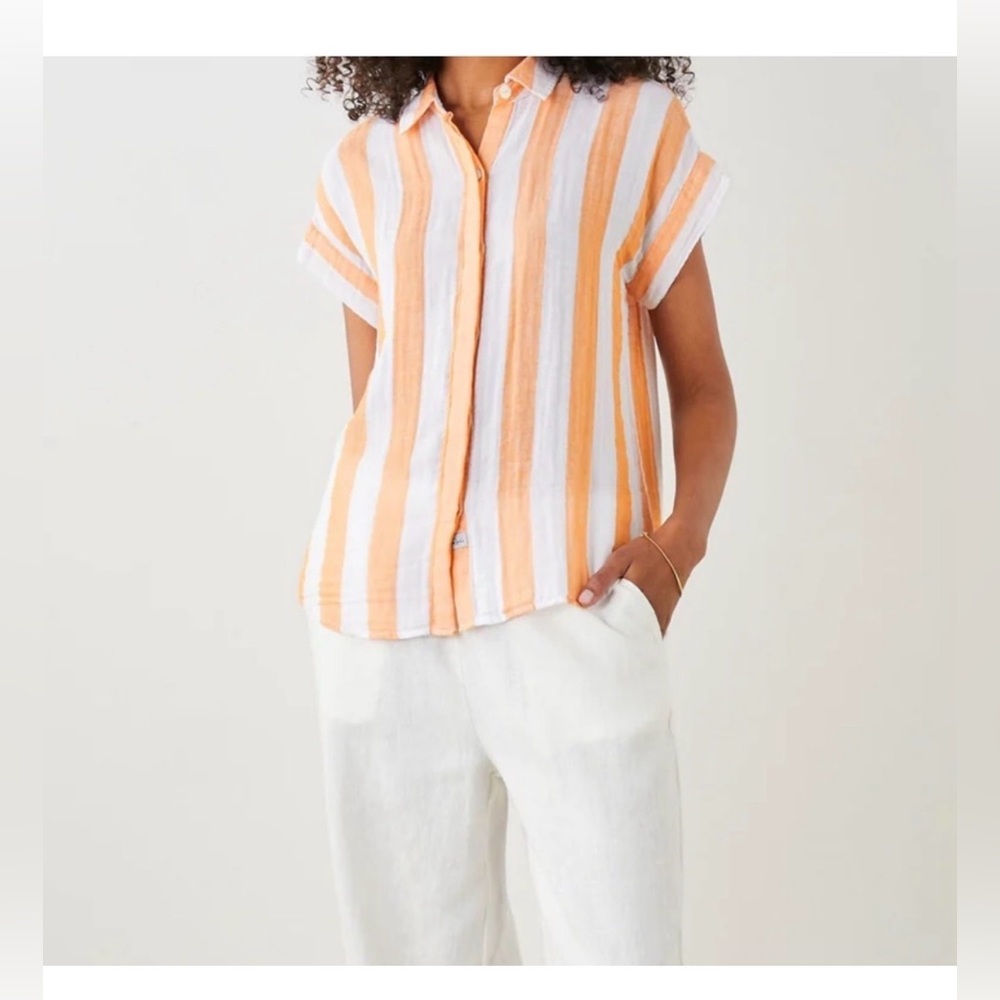 Rails Jamie short Shirt Ortona Stripe Size Small